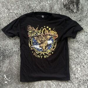 Patriotic Black Graphic Men's T-Shirt